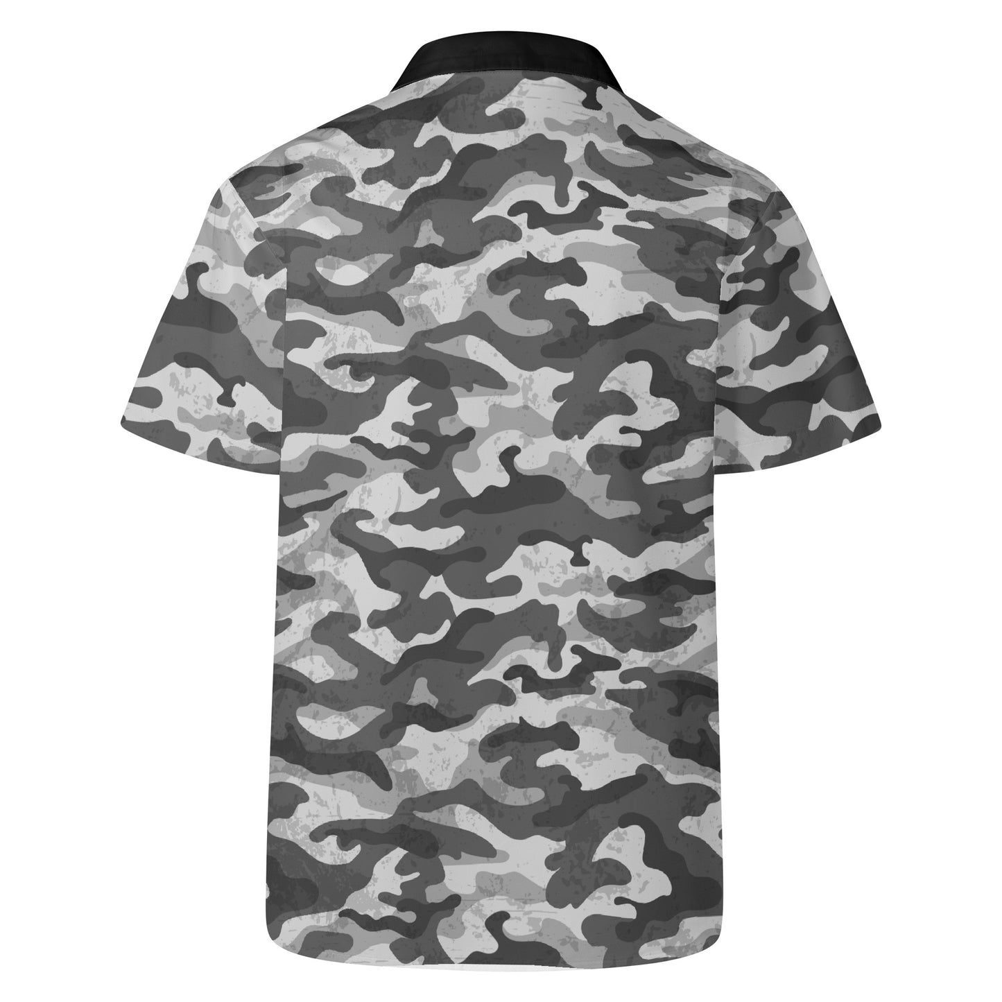 Mens Hawaiian Grey Camo Shirt