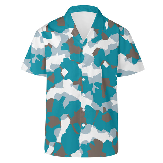 Mens Hawaiian Blue Camo Shirt