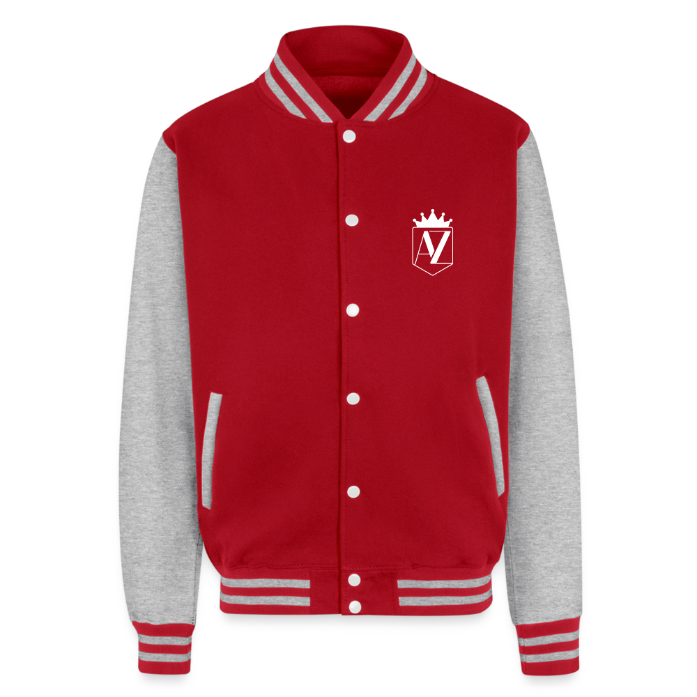 AZ Heavyweight Letterman Jacket - red/heather grey